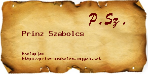 Prinz Szabolcs névjegykártya